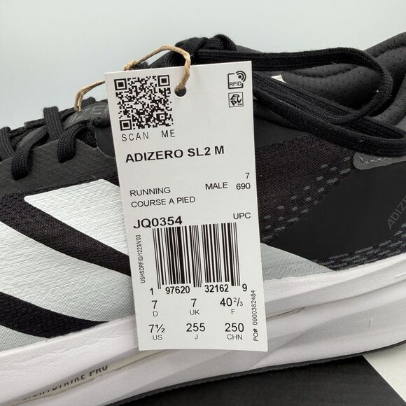 Adidas Adizero SL2 Running Shoes Sneakers JQ0354 Black White Men’s Size 7.5 main image 10